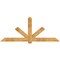 Ekena Millwork Kennewick Rough Sawn Timber Gable Bracket, Western Red Cedar, 96"W x 40"H x 4"D x 6"F, 10/12 Pitch GBW096X40X0406KEN00RWR - alternate 1